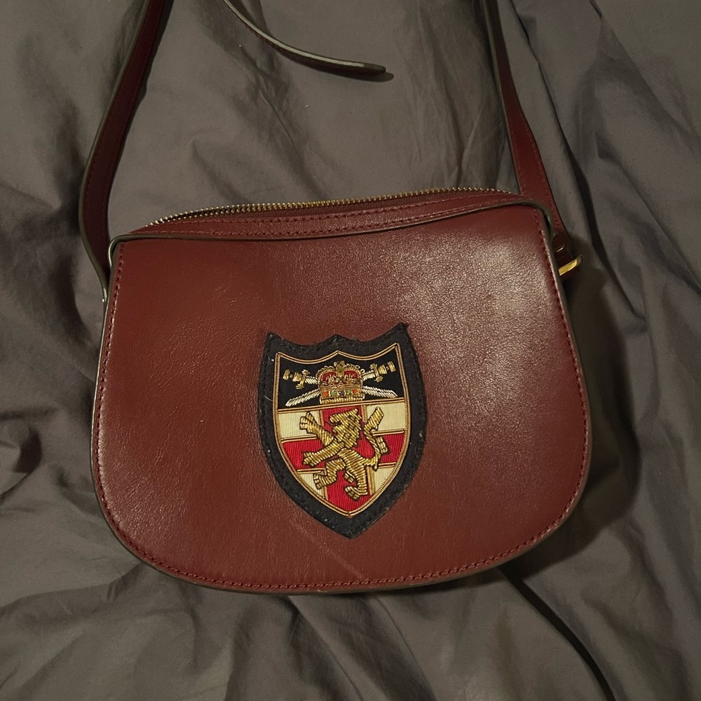 Ralph Lauren Buillon Patch Leather Bag